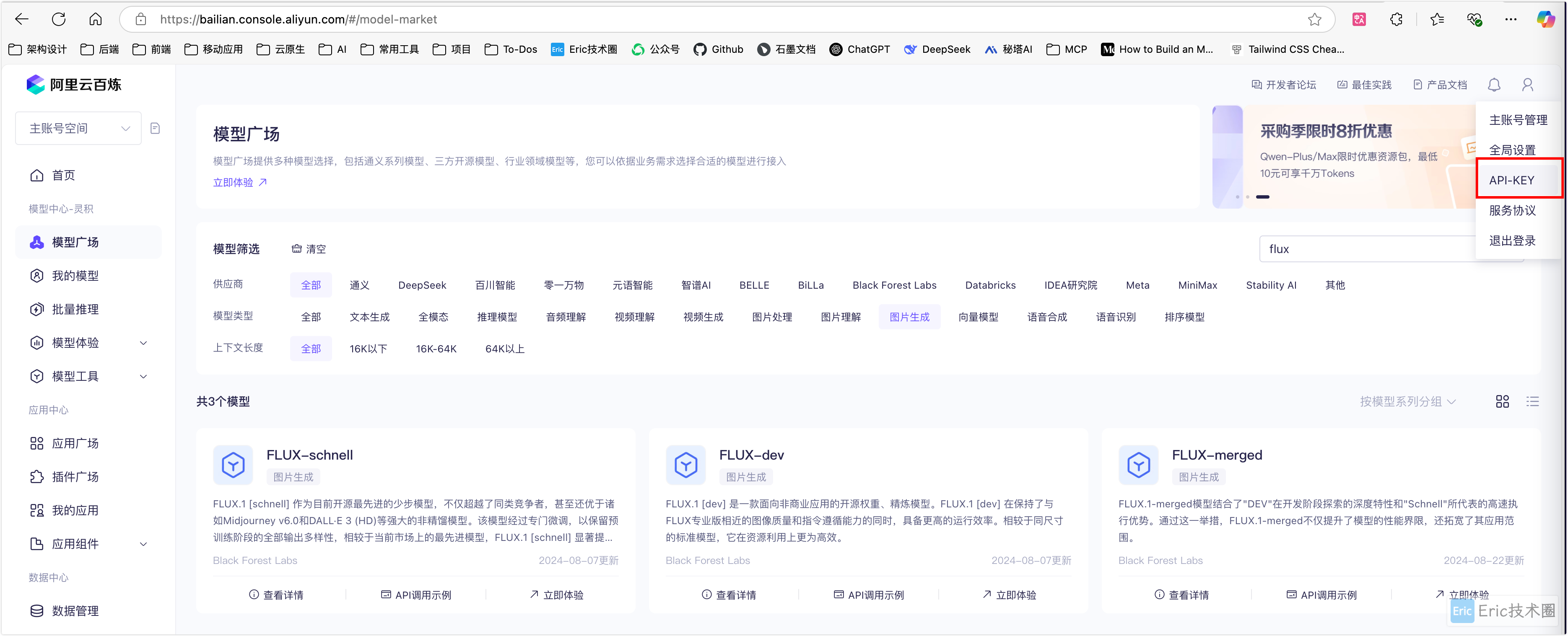 阿里云百炼平台界面